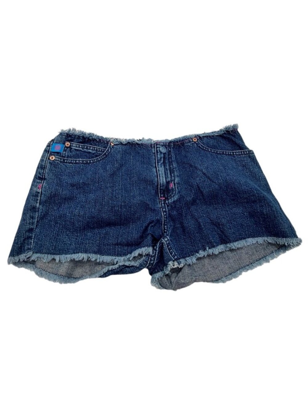 Energie Shorts Womens Size 11 Juniors Blue Frayed Hem New
